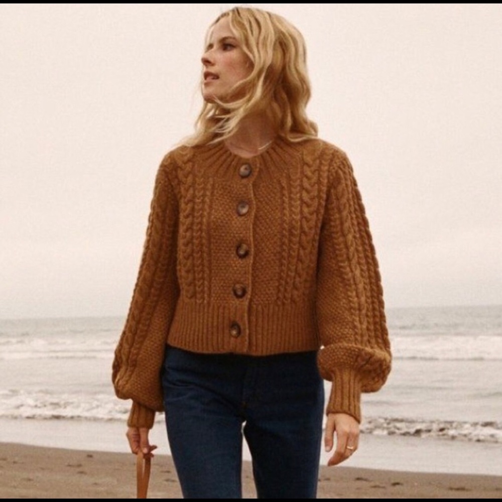 Doen Hermione cardigan, S, Tabac